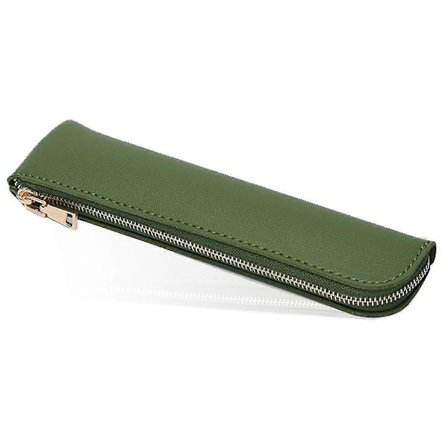 Læder Blyantsæske, Penneetui, Lille Blyantsæske Til Voksne, Pen, Blyant & Markør Etuier, Læder Mini Blyantpung Med Lynlås