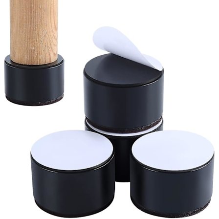 Sänghöjare Möbelhöjare Lägg till 2 tum Höjd Massivt Stål Stöd 10000 Pund, Bordshöjare, Stol eller Soffa Höjare, Set med 4 Möbelhöjare