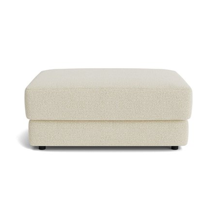 Sevilla Pouf Nordic Beige Einfarbig Moderner Polsterhocker Bequeme Sitzgelegenheit für Wohnzimmer Zeitloses Design Komfortabel Höhe 43cm