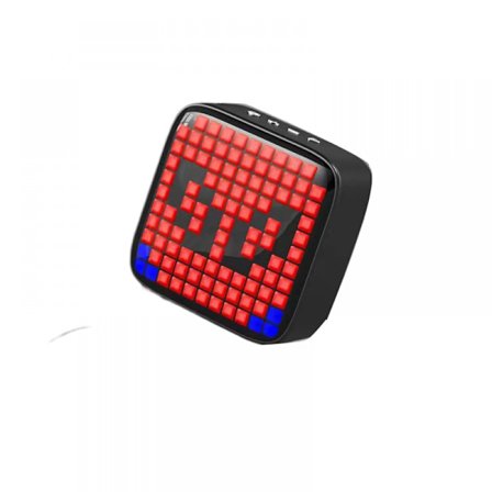 Bluetooth LED Retro Pixel-högtalare i vitt, 28 färger, LED-spe