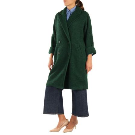 Niu, Double-Breasted Coats Groen, Dames, Maat:S