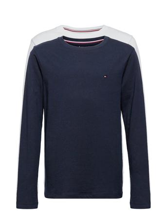 2P Cn Tee Ls Langærmet T-shirt Blå Tommy Hilfiger