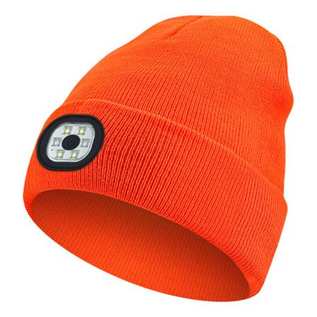 LED-valolla varustettu pipo, USB-liitäntä, irrotettava ja ladattava, joululahja perheellesi Orange