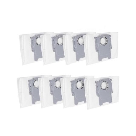 8-pack dammsugarpåsar ersättning för Roborock S8+ /S8 Pro Ultra / S7 MaxV Ultra / Q5 / Q5+ / Q7+ / Q7 Max+ dammsugarpåse