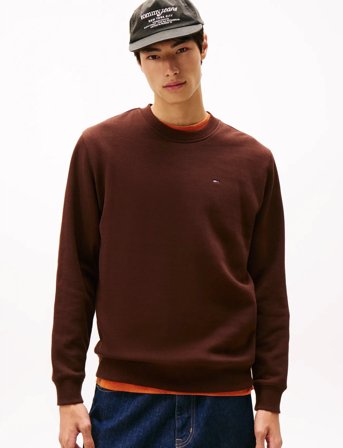 Tommy Jeans Tjm Reg S Flag Crew - Brown - S
