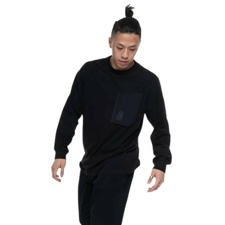 Maharishi Tech Pocket Organic LS T -shirt , Zwart , Heren , Maat: M