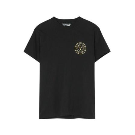 Versace Jeans Couture, Vemblem t-shirt Zwart, Heren, Maat:XL