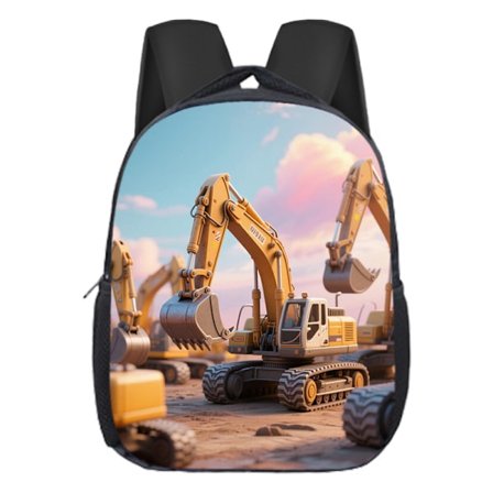 Gravemaskin Barnehage Skolesekk Barnas Trykte Ryggsekk Skulderveske-7