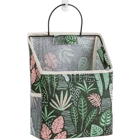 Väggmonterad förvaringsväska med fickor, bomull