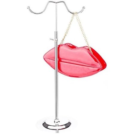 Metallikäsilaukkutanko Naisten laukkunäyttöteline Kaksinkertainen koukku Säädettävä