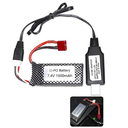 7.4v 1600mah Lipo Batteri 1:10 Skala Rc Biler Quadcopter Til Xlh 9125 Buggy Bil