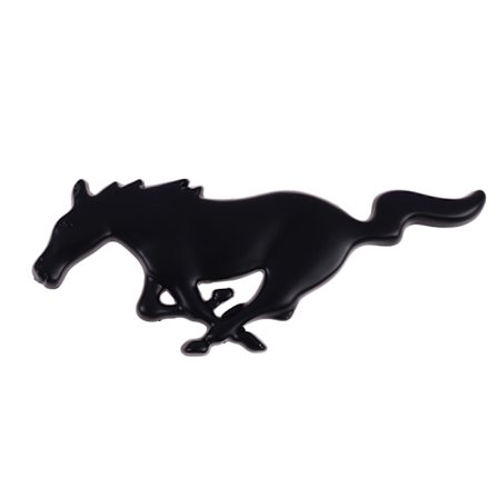 3D Horse Metal Car Logo för Ford Mustang New Mondeo Focus black
