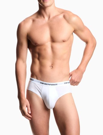Emporio Armani 3 Pack Bottom - White - M