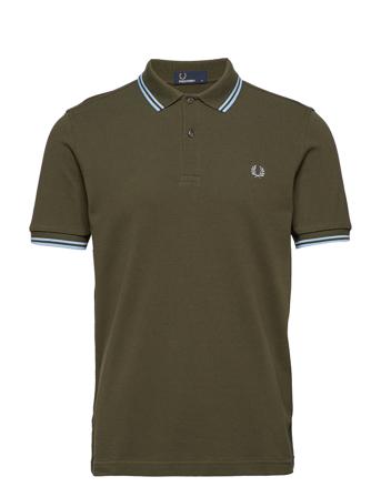 Twin Tipped Fp Shirt Polos Short-sleeved Grön Fred Perry