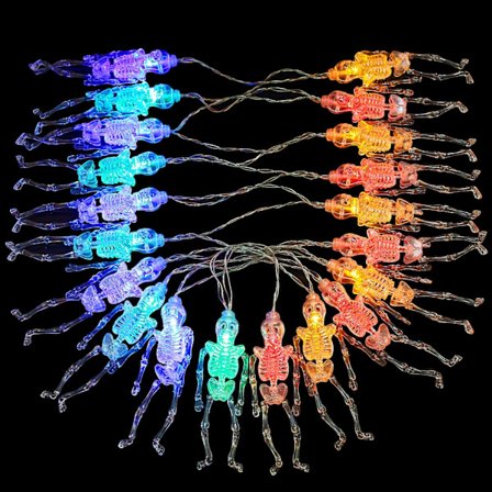 Hängande dödskalleljus Skelett Dödskalle String Lights Halloween Dekor