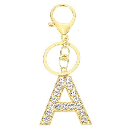 Crystal Alphabet Initial Letter A Pendant Nyckelring Tillbehör för tjejer kvinnor