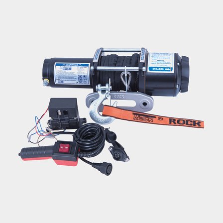 Elektryczna wciągarka przyczepowa Rock RP3500, 12 V, 1589 kg, 2300 W, Ø5.56 mm x 12.8 metra - Jachtowa