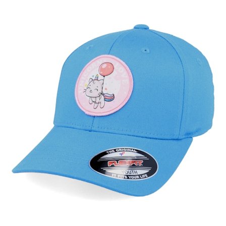 Kinder Unicorns - Blau Cap - Kinder Unicorn Cat Love Patch Ocean Blue Flexfit @ Hatstore
