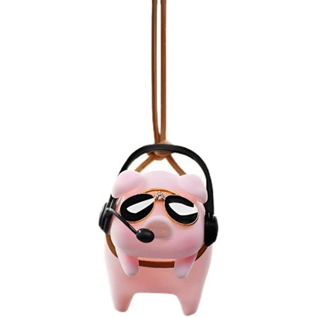 Bilpynt, søt morsom gris bil speil anheng hengende dekorasjon