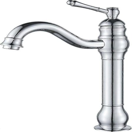 Høy Blandebatteri for Vask 360° Svingbar Ettgreps Baderomsblandebatteri