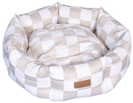 PAIKKA Check Bed Beige 95 cm