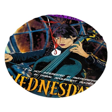 Onsdag Juletræstæppe, Blødt og Sjovt Glædelig Jul Trækrave Bondehus Xmas Juledekoration[D]