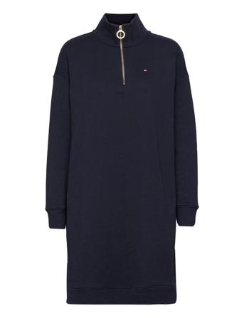Relaxed Half-Zip Short Dress Ls Blue Tommy Hilfiger