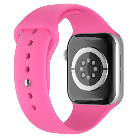 Apple Watch 42/44/45/46/49 mm Silikon Armband (S/M) Hot Pink