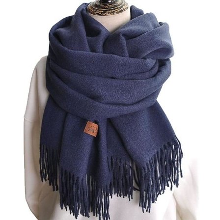 Scarffilt för kvinnor Scarf för kvinnor i Cashmere Feel Cashmere Sjal Marinblå