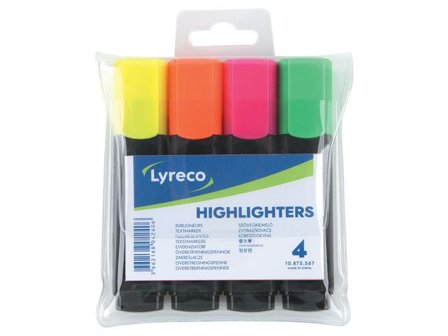 LYRECO Överstrykningspenna 2-5mm 4/fp - Lyreco - Kontorsmaterial - Pennor - Överstrykningspennor