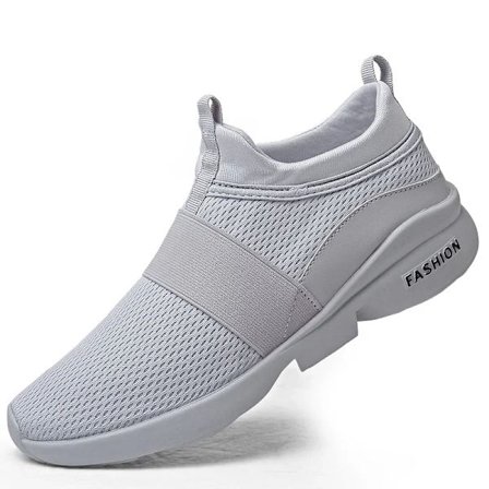 2024 Herr Fritidsskor Sneakers Mode Loafers Bekvämt mesh Herrskor Skor Lätta promenadskor Vit Storlek 46