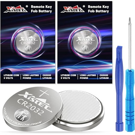 2-pack CR2032 Fjärrkontroll Nyckelbricka Batteri OEM Ersättning för Altima Jeep Dodge Chrysler Subaru Toyota 2032 Smart Nyckel Fjärrkontroll Nyckelfri
