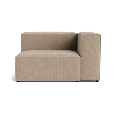 Lissabon XL Højrevendt Hjørnemodul Rebel Mørk Beige Sofa - Slidstærkt Kvalitetsstof, Krydsfiner Ramme - 130x100x72cm - Modulopbygget Sofaserie