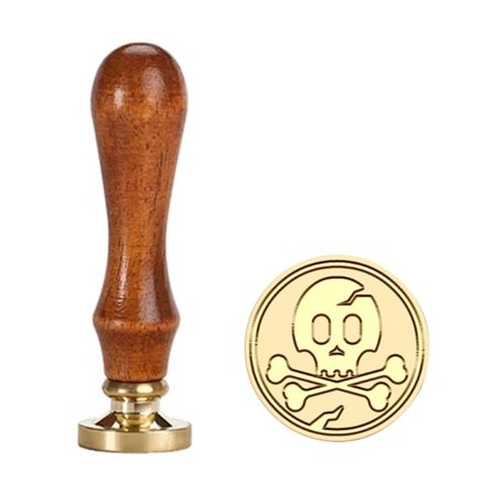 Halloween Skjelett Messing Voks Segl Stempel for å Skape Skremmende Atmosfære for Festinvitasjoner Forseglingsstempel