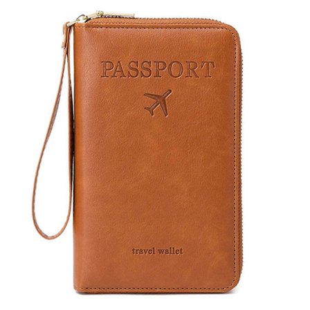 Multifunktionel RFIDs Pas Pung Biofold Dokument Organizer Holder til Kvinder Mænd