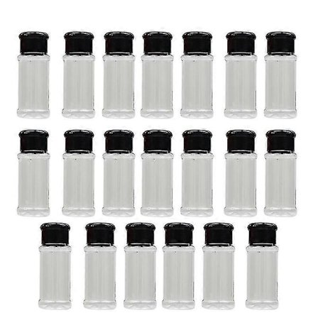 20 st Kryddburkar i Plast, 3,3 Fl. Oz/100 ml Kryddbehållare