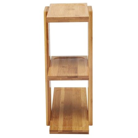 3-vånings Bambu Skrivbord Krukväxt Blomhållare Förvaringshylla