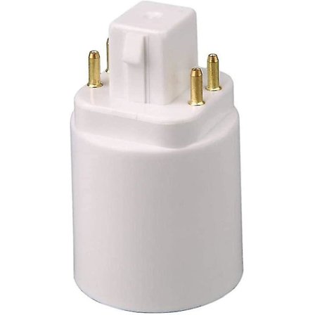 Lampetilpasningsholder Sokkelkonverter 4-pin Hjembelysningstilbehør (hvit) (1 stk)