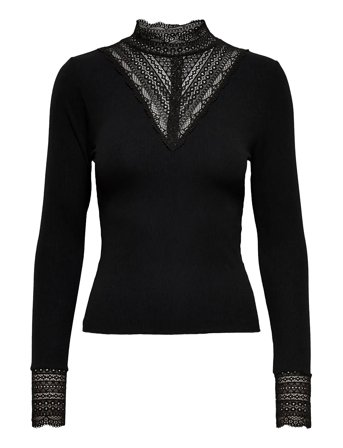 ONLY | Onltilde L/S High Neck Lace Top Jrs Noos | S