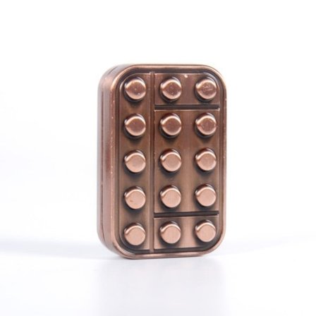 Metal Fidget Slider Magnetisk Haptisk Slider EDC Klods Legetøj Orange