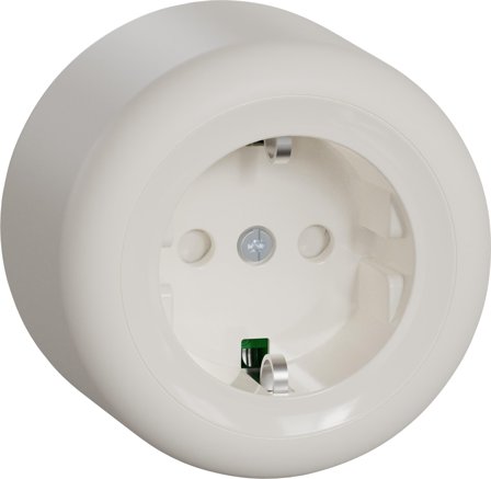 Schneider Electric Renova WDE016177 Vägguttag 1-vägs, utanpåliggande, jordat Vit, Strömbrytare & vägguttag