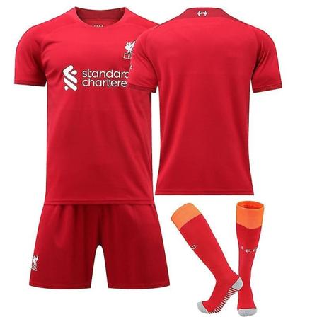 22/23 Liverpool Hemma Salah Mane Fotbollströja för barn Without Number S