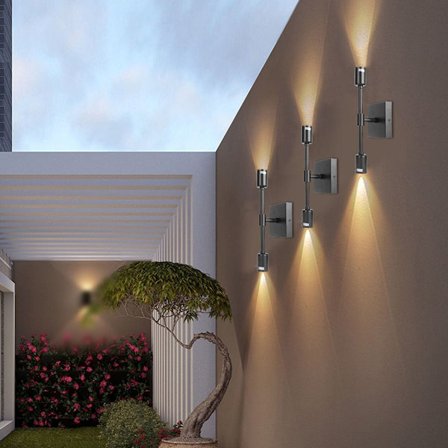 E26 dubbelhuvud vägglampa, retro vägglampa för hall KLB