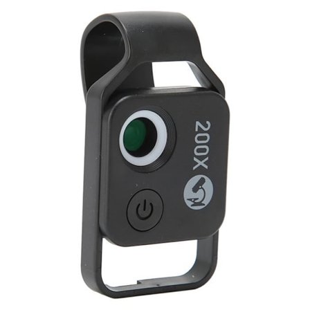 HURRISE Fickmikroskop för Telefon 200X Telefon Mini Pocket Mikroskop med CPL-lins Universal Telefonmikroskopklämma för