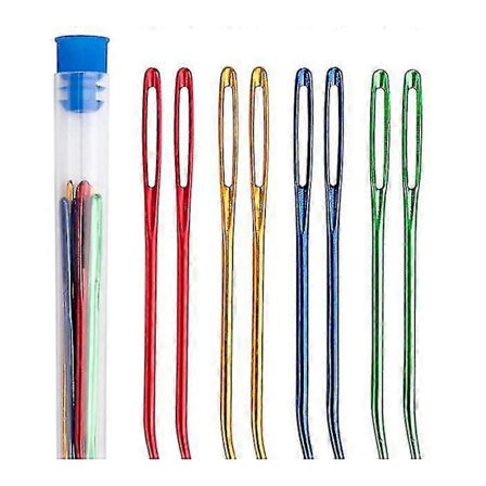 8 st Garn Stoppnål Gobeläng Stor Sy Stor Öga Vävning Virkning