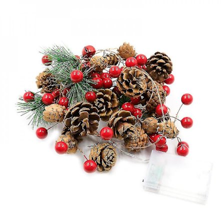 Led juldekoration ljus kotte tall nål dekoration ljus sträng