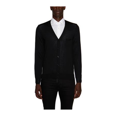 Paolo Pecora Cardigan Sort, Herre Cardigans, Størrelse: M