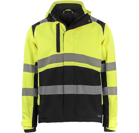 Texstar FJ88 Skalljakke gul/svart, varsel, klasse 2 XL, Klær