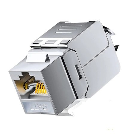 Skjermet CAT8 Cat7 Cat6a Keystone Jack RJ45 Verktøy-mindre Type Sink Legering Modul Adapter Kobling