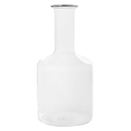 Hay Karaffel, klar med sort kant' - 'Blank og svart